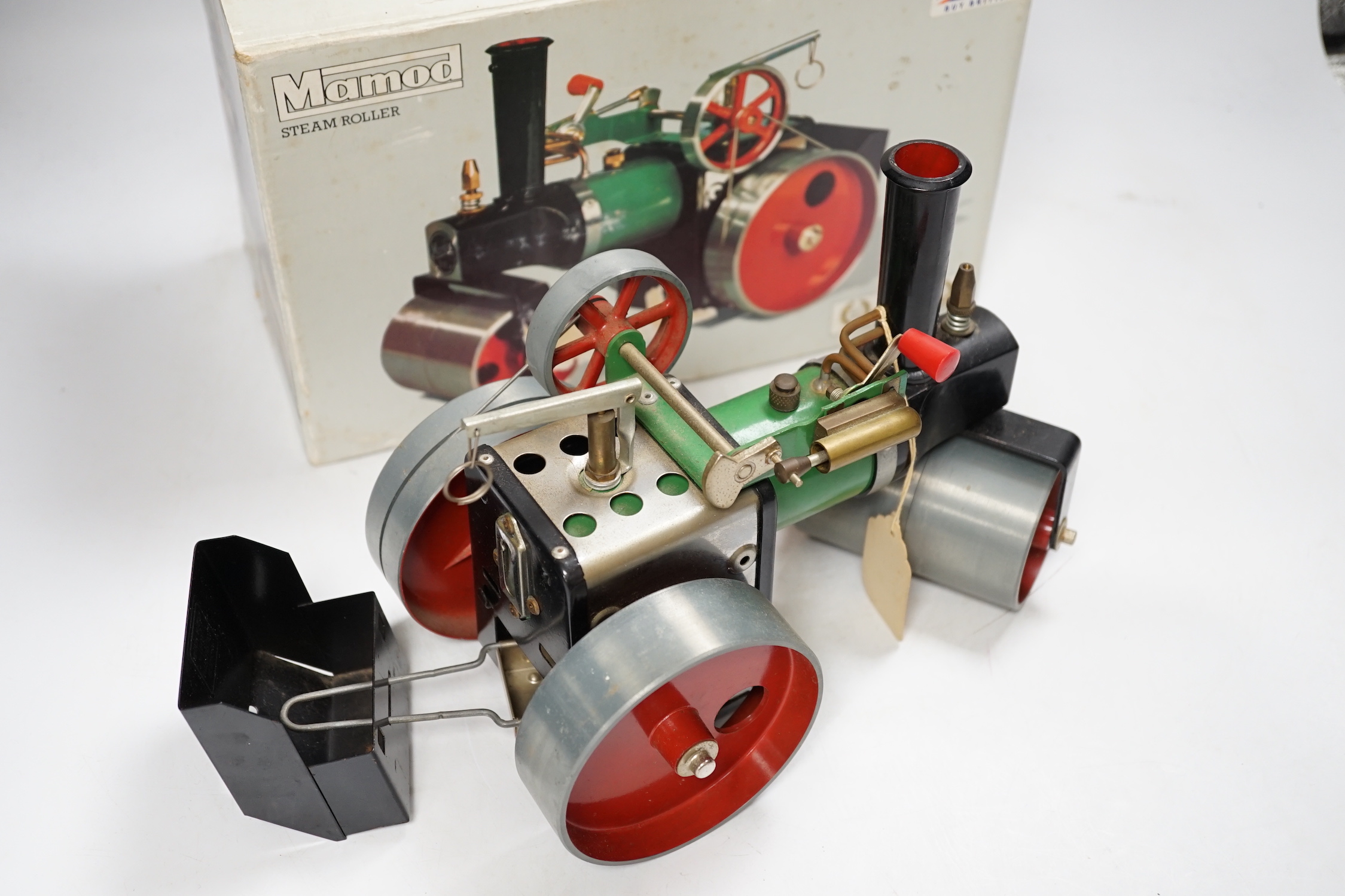 A boxed Mamod live steam Road Roller